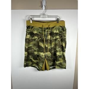 Lululemon Athletica Olive Green T.H.E. Linerless 9" Shorts Men's Size Large Gym